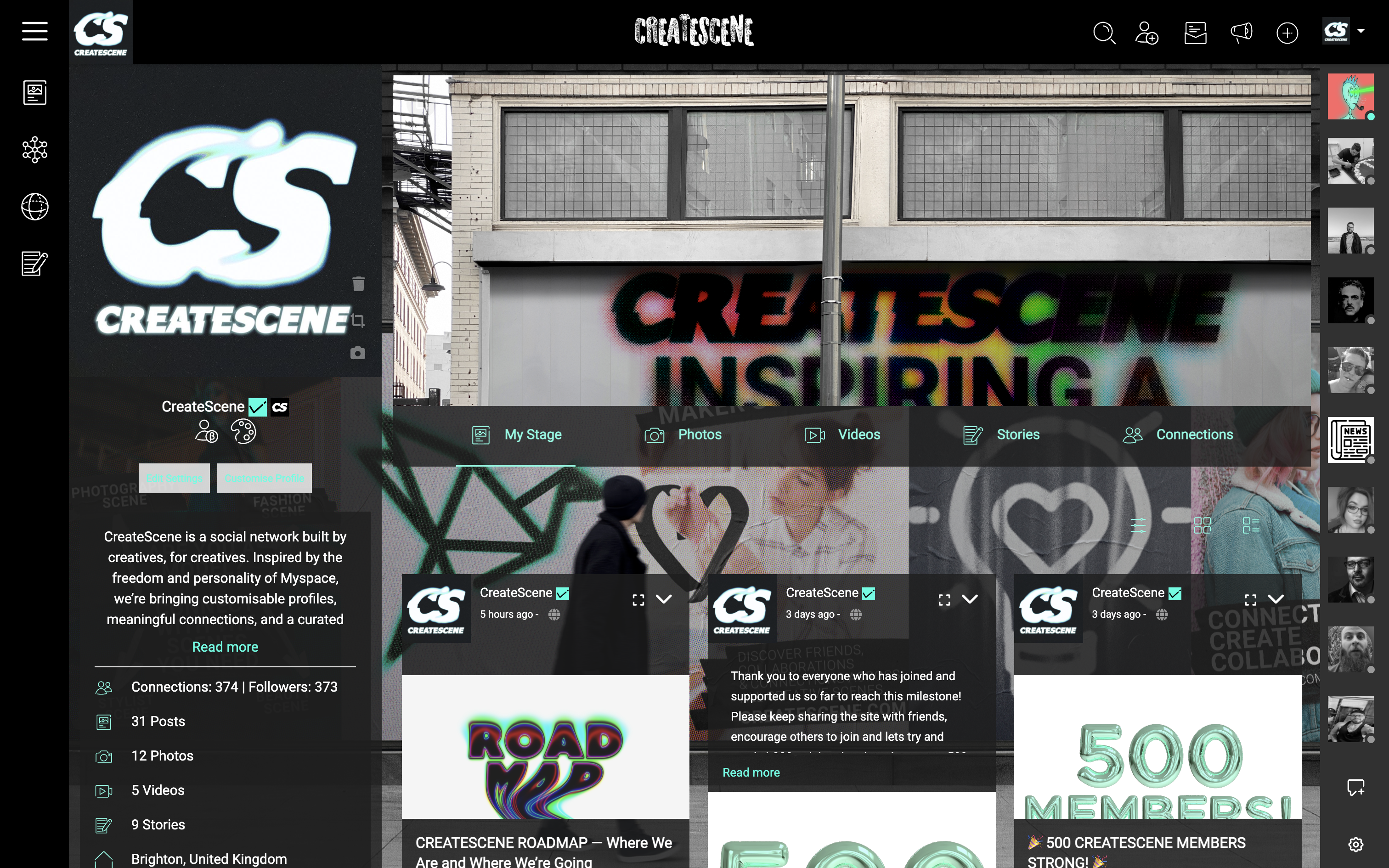 Guide to Customising Your CreateScene Profile
