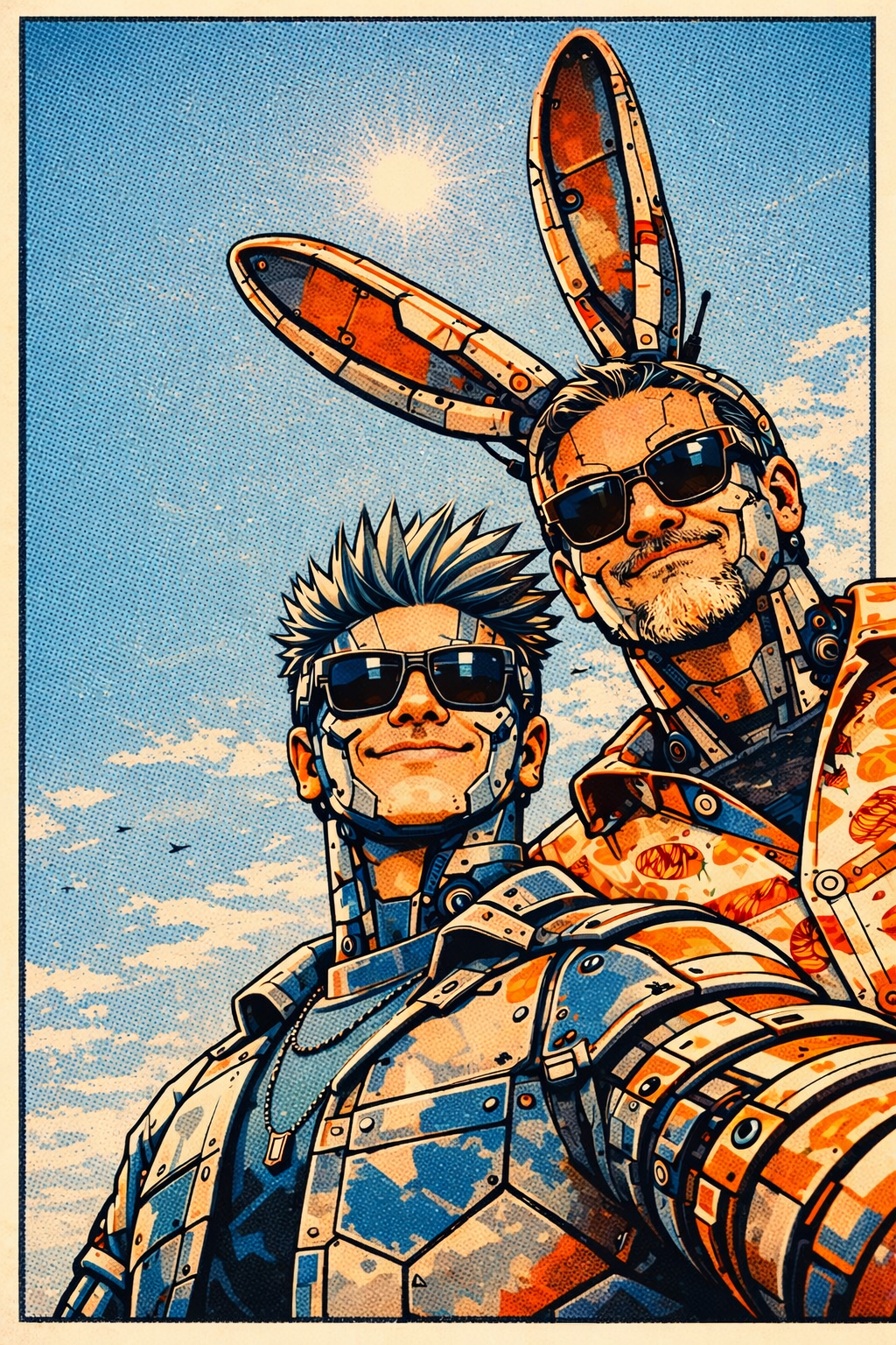 SUNLIT DUO &mdash; WIP 02 (Printed Artifact Study)